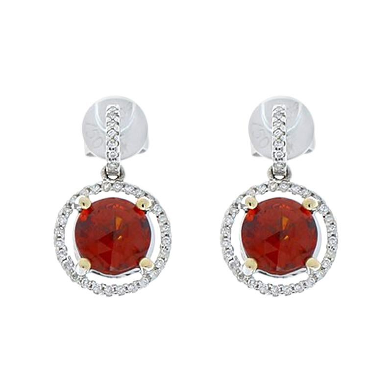 spessartite garnet earrings