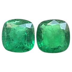 Esmeralda de Zambia de 3,56 quilates talla cojín para joyería fina Piedra preciosa natural
