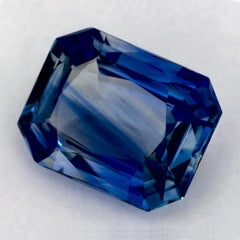 3.56 Ct Blue Sapphire Octagon Cut Loose Gemstone