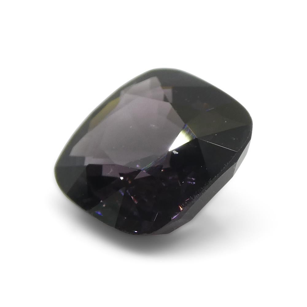 3.56ct Spinello viola rettangolare a cuscino dalla Birmania in vendita 5