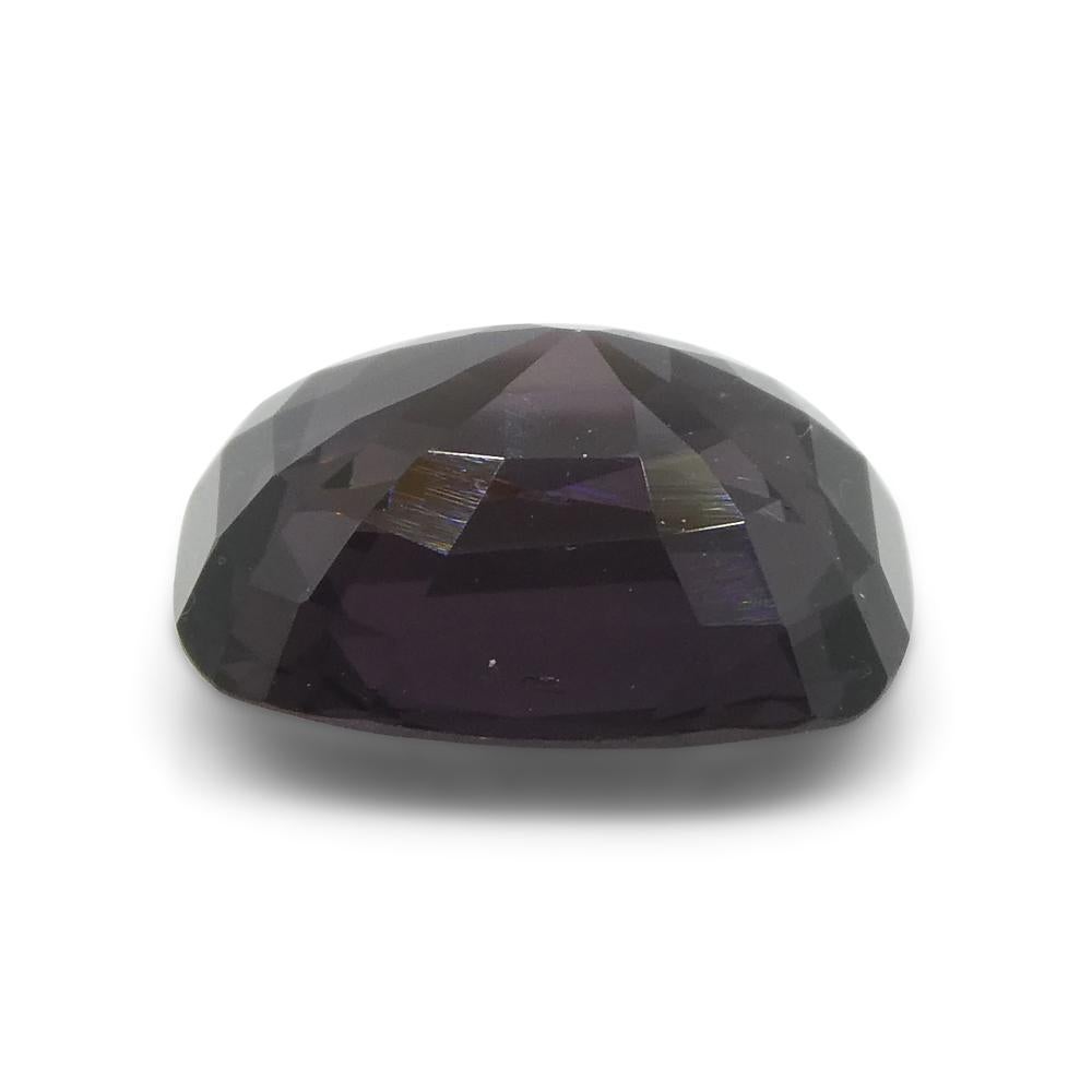3.56ct Spinello viola rettangolare a cuscino dalla Birmania in vendita 8