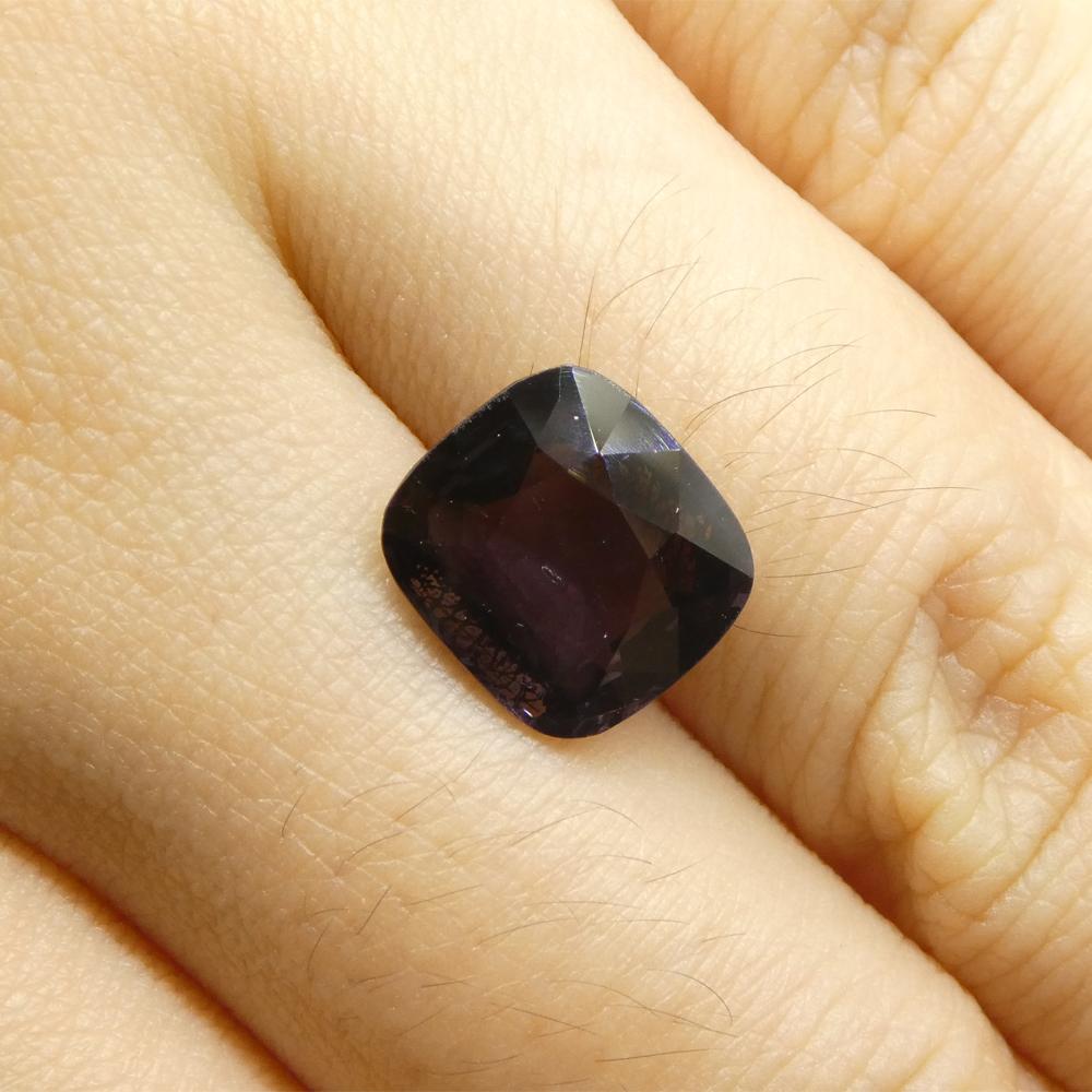 3.56ct Spinello viola rettangolare a cuscino dalla Birmania in vendita 10