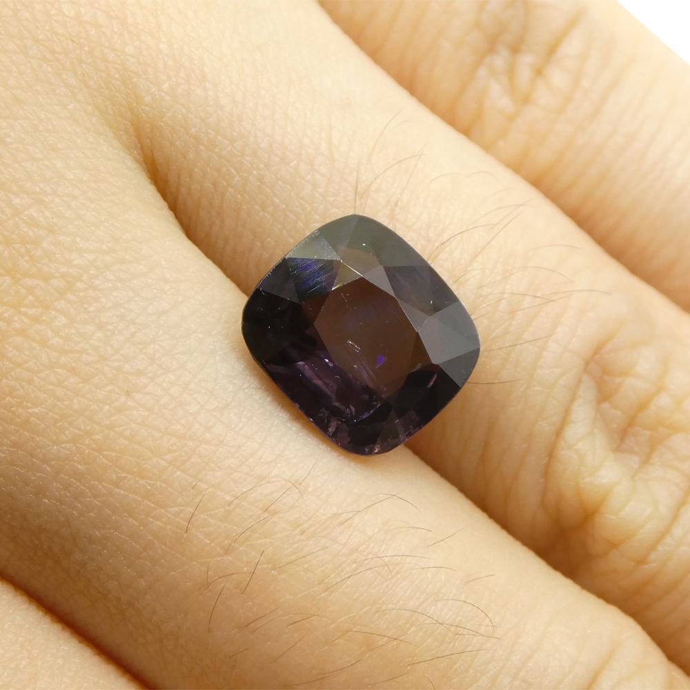 3.56ct Spinello viola rettangolare a cuscino dalla Birmania in vendita 11