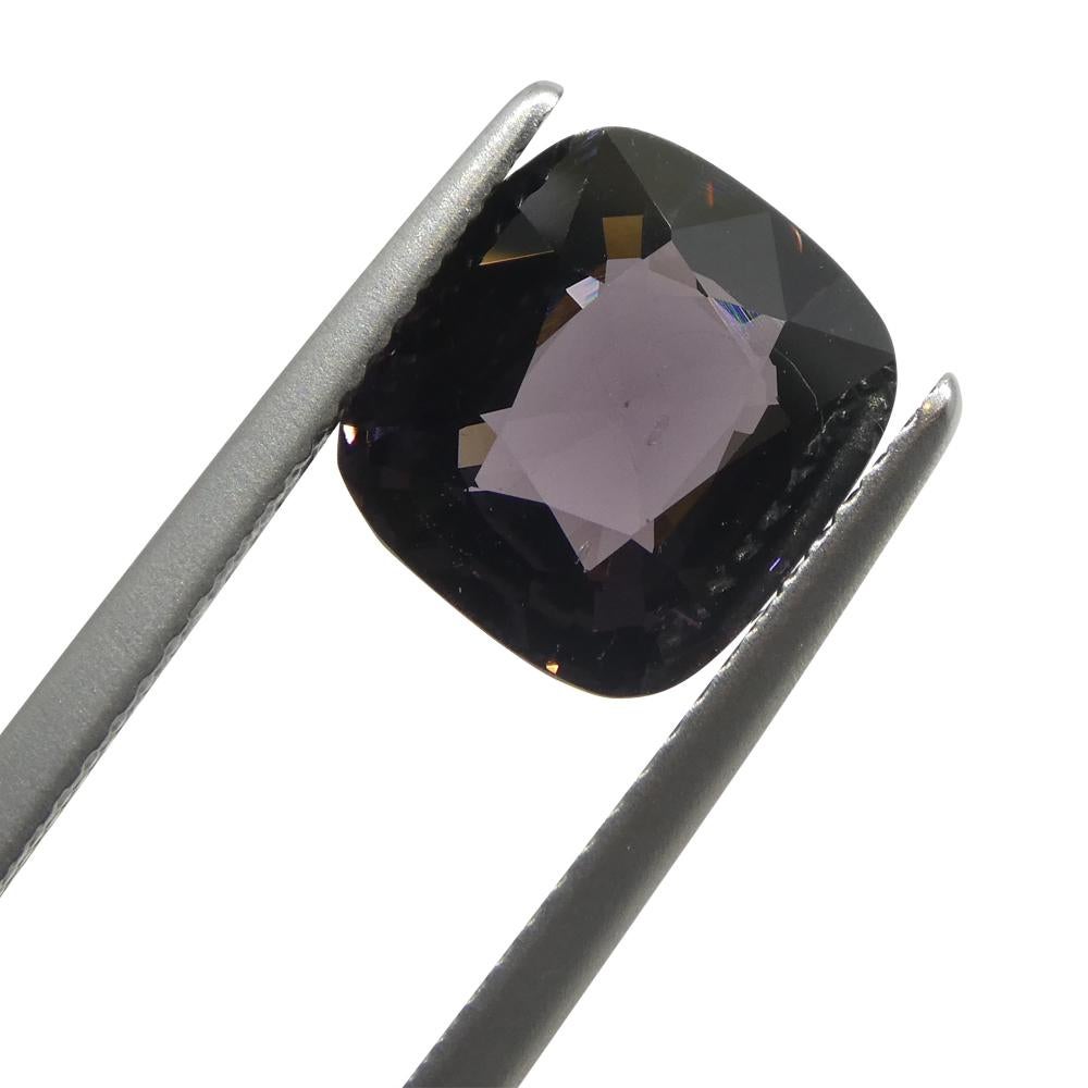 3.56ct Spinello viola rettangolare a cuscino dalla Birmania in vendita 13