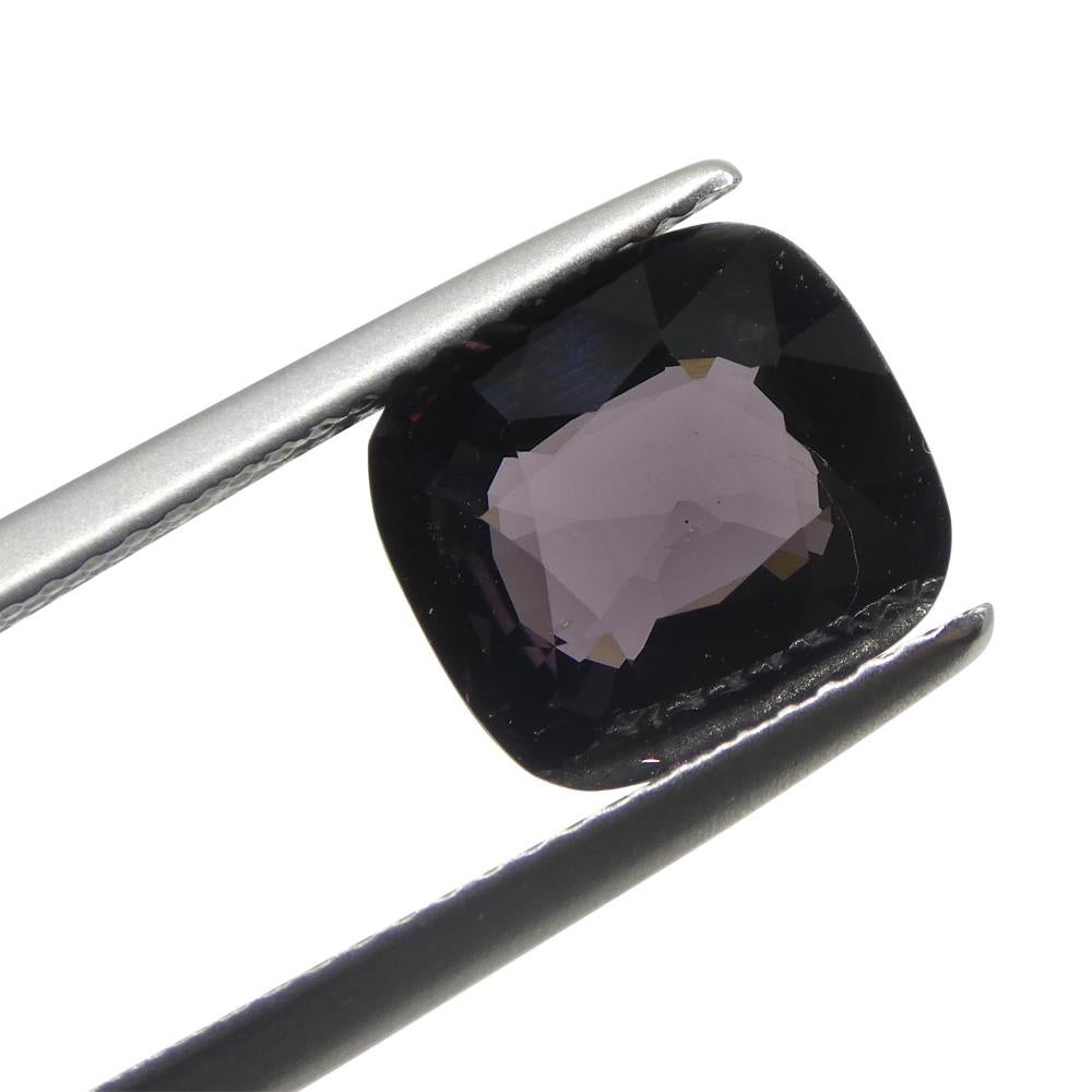 3.56ct Spinello viola rettangolare a cuscino dalla Birmania in vendita 14