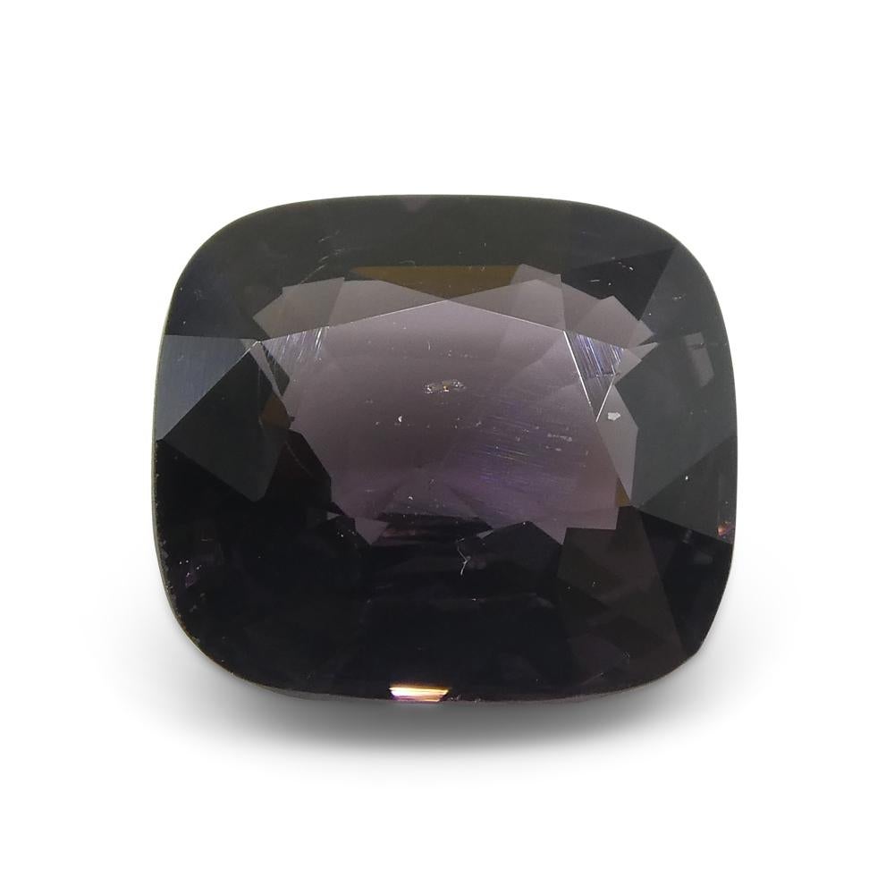da uomo o donna 3.56ct Spinello viola rettangolare a cuscino dalla Birmania in vendita