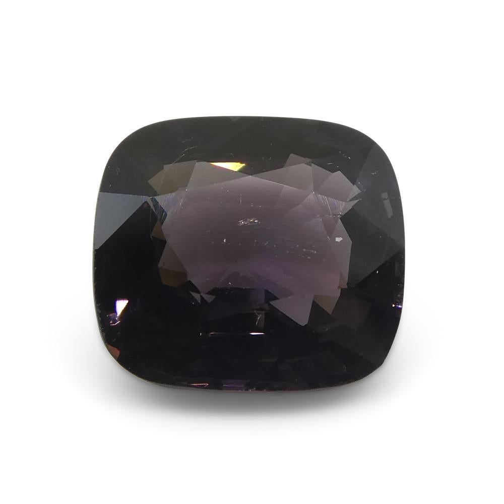 3.56ct Spinello viola rettangolare a cuscino dalla Birmania in vendita 1