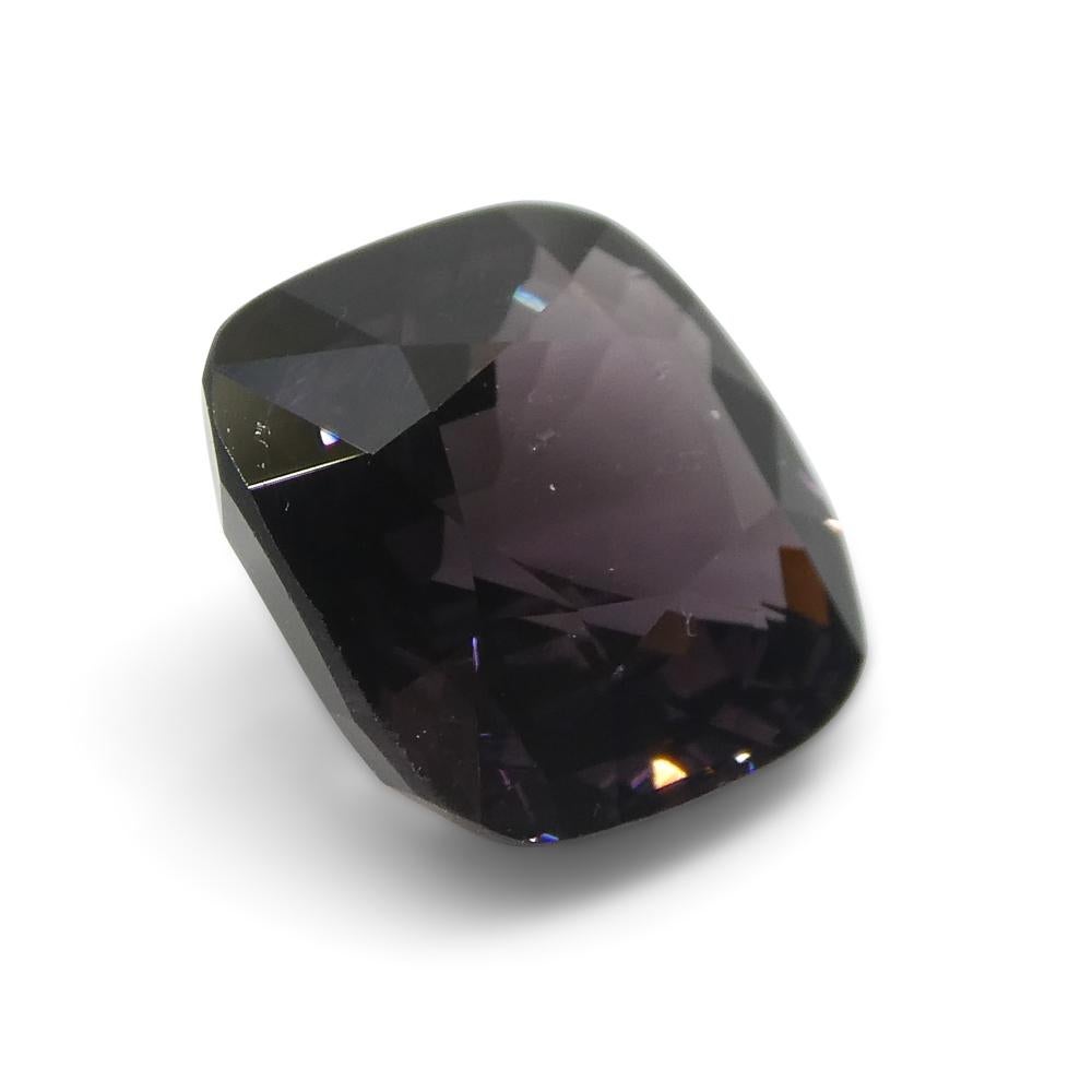 3.56ct Spinello viola rettangolare a cuscino dalla Birmania in vendita 3