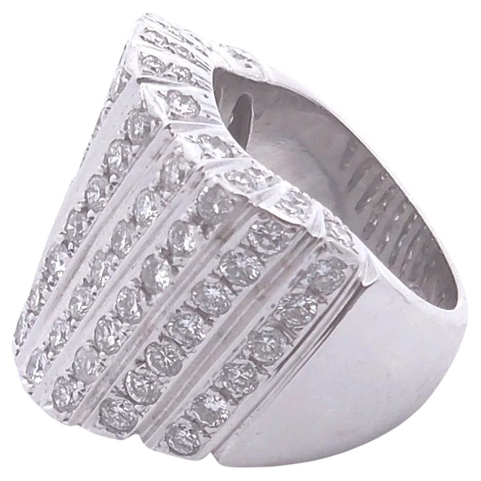 3.56ct Round Diamond Fashion Ring in 18k WG