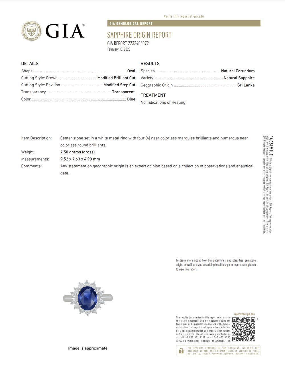 3,57 Karat Oval keine Hitze Ceylon Saphir GIA und Diamant Platin Aussage Ring Damen im Angebot