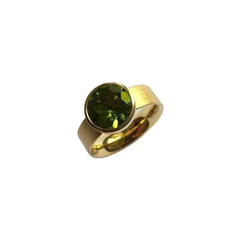 Bague en or à péridot de 3,57 carats par Georg Spreng Neuf - En vente à Berlin, DE