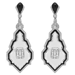 Pendientes de oro blanco con diamantes de 35.7 quilates