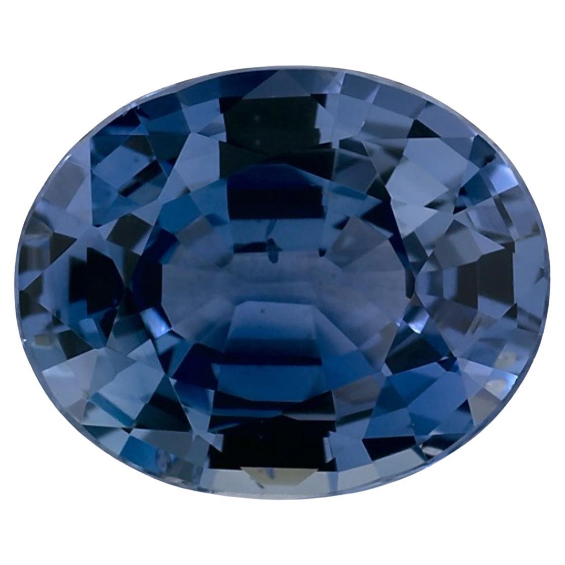 3.57 Ct Blue Sapphire Oval Loose Gemstone