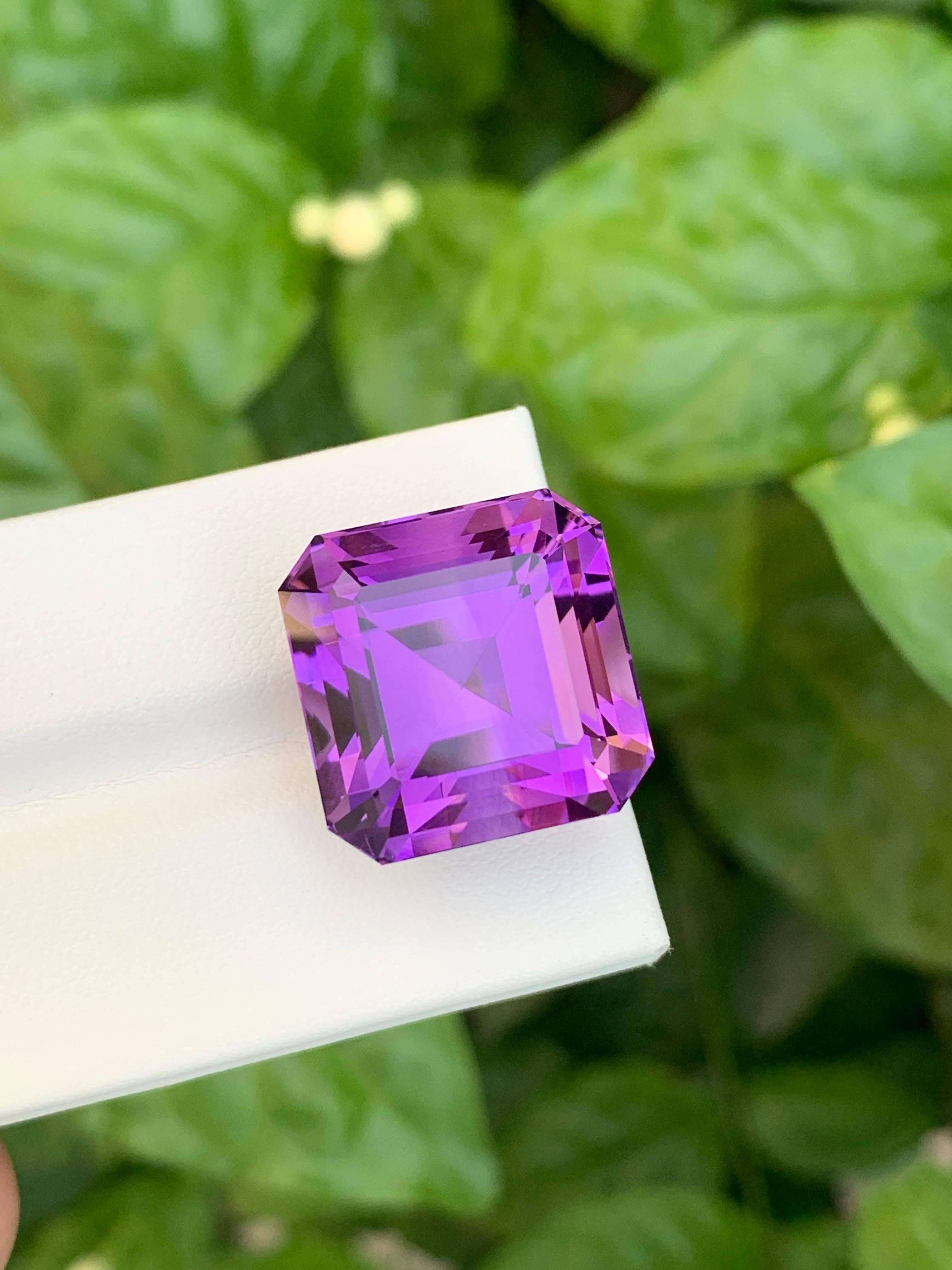 35,75 Carati Nature Ametista viola sfusa taglio Asscher Gemma brasiliana in vendita 4