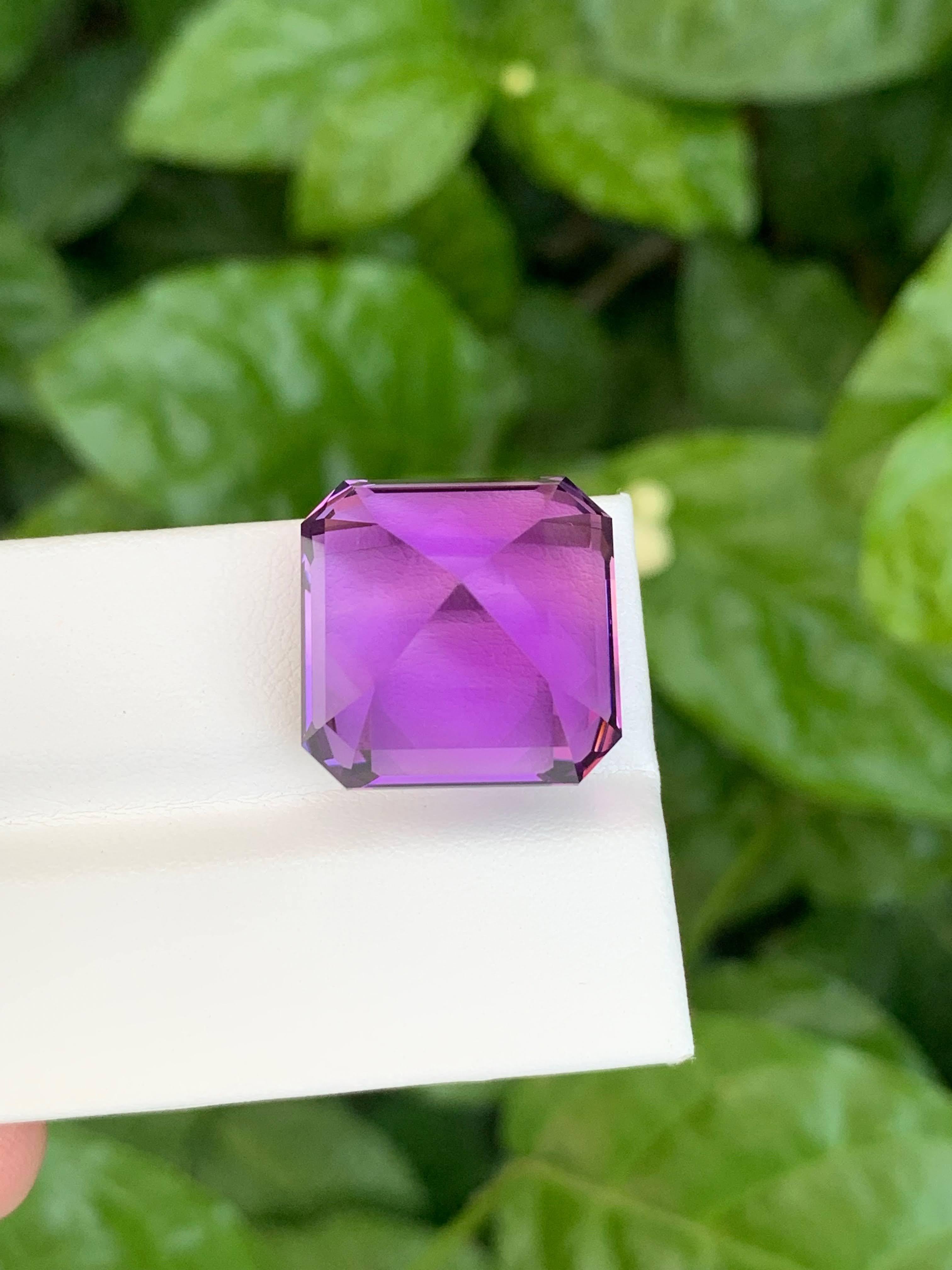 35,75 Carati Nature Ametista viola sfusa taglio Asscher Gemma brasiliana in vendita 5