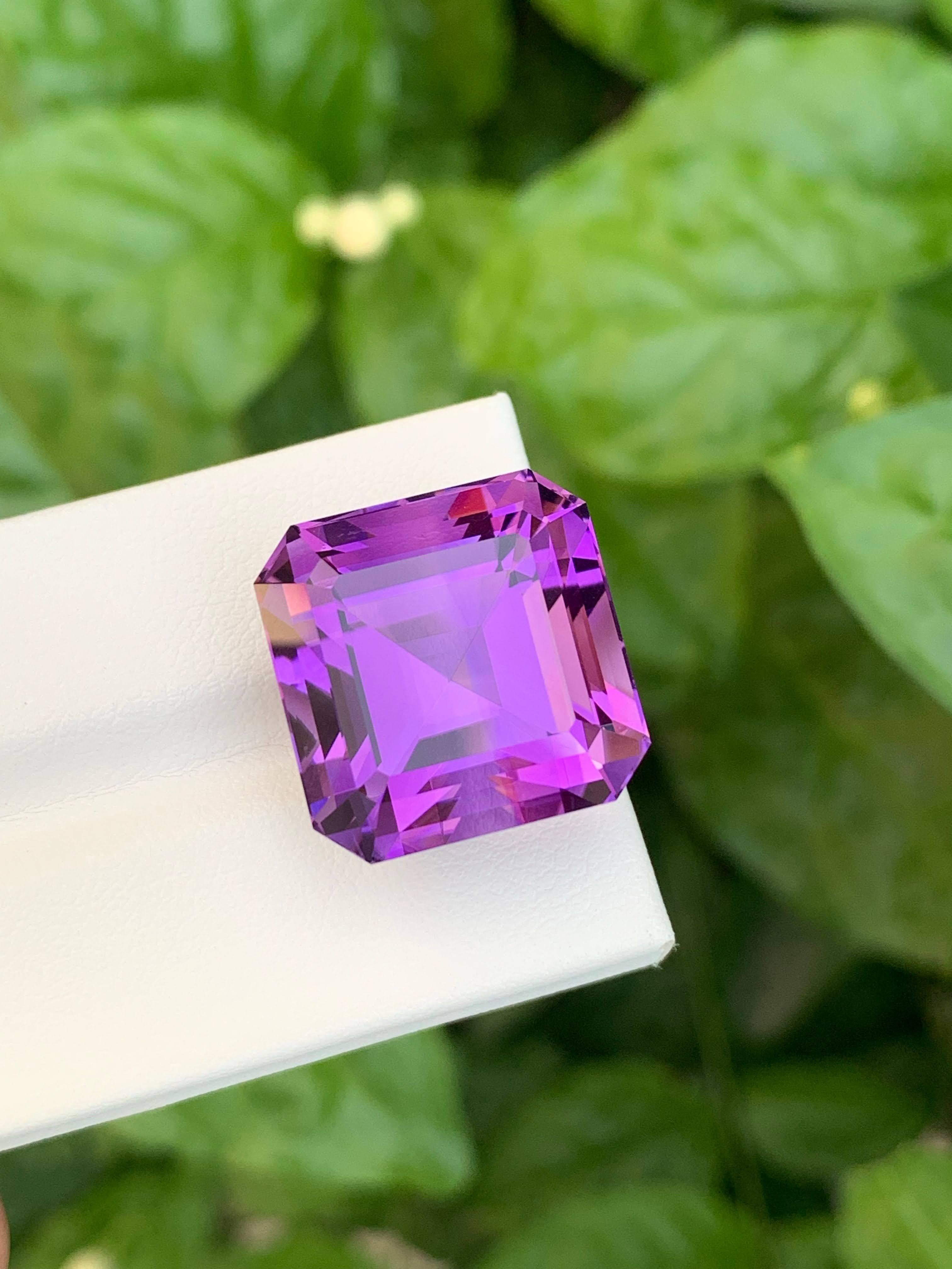 da uomo o donna 35,75 Carati Nature Ametista viola sfusa taglio Asscher Gemma brasiliana in vendita
