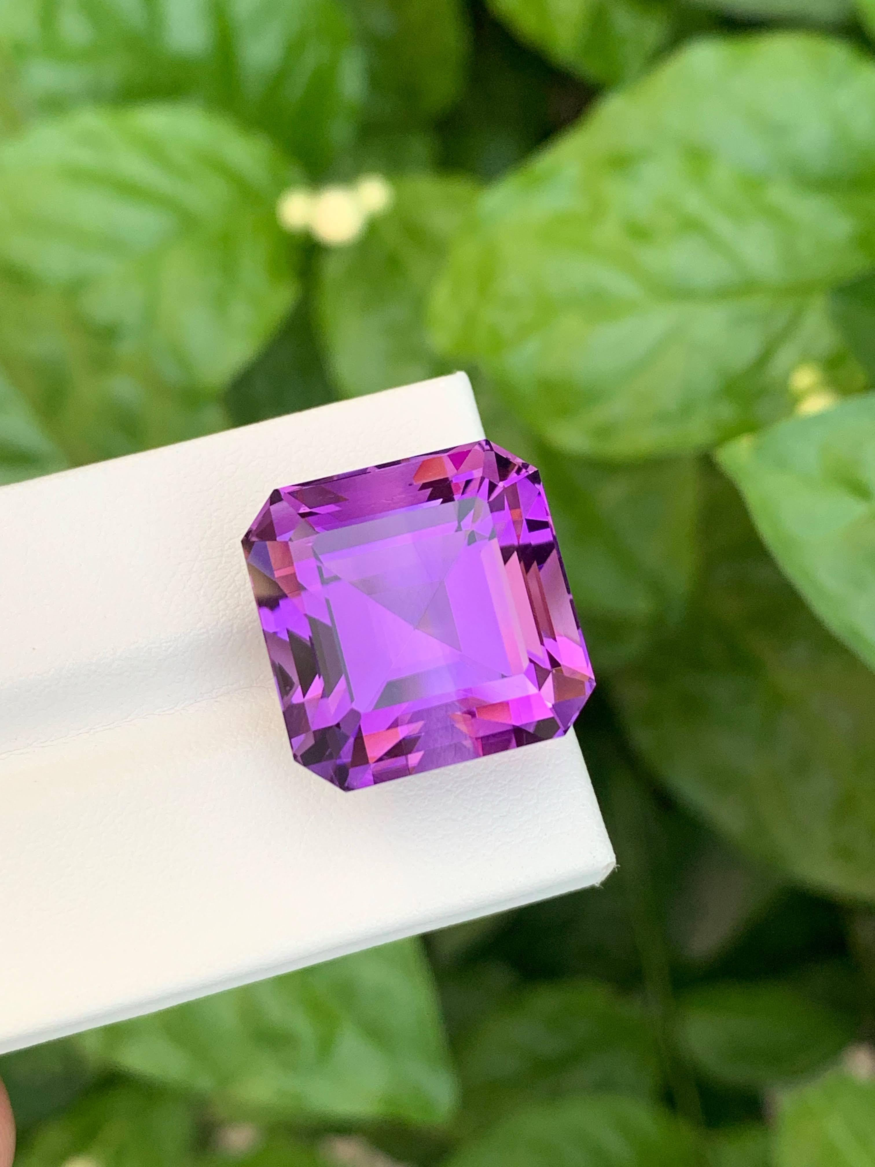 35,75 Carati Nature Ametista viola sfusa taglio Asscher Gemma brasiliana in vendita 3