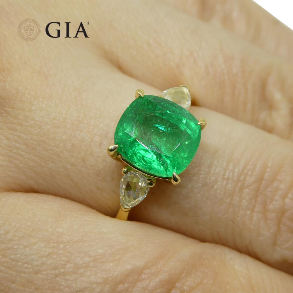 Presenting the Captivating 3.57ct Emerald Diamond Statement or Engagement Ring in 18K Yellow Gold (SKU: JW0244-GIAE0032) from Skyjems:

 

Elevate your jewelry collection with a touch of extraordinary elegance. Our 3.57ct Emerald Diamond Ring,