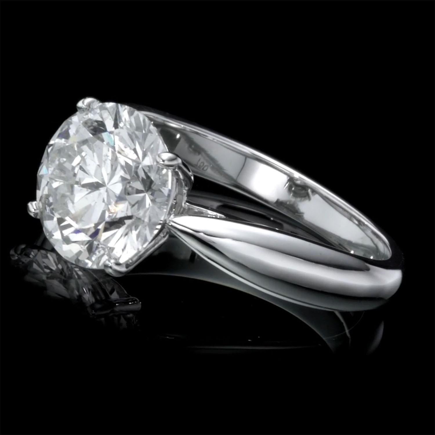 3.58 carat natural diamond engagement ring In New Condition For Sale In Ramat Gan, IL