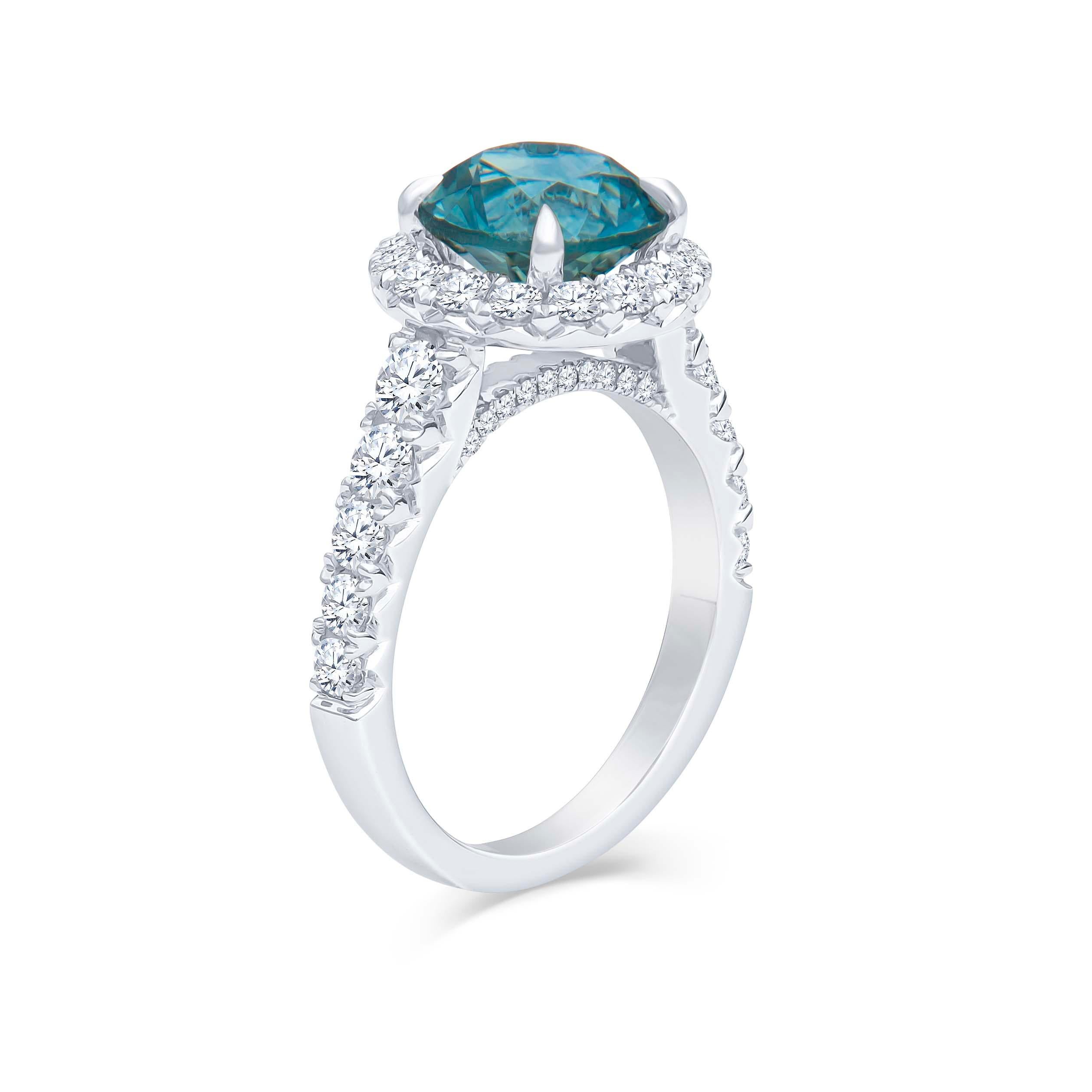 blue green montana sapphire ring