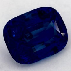 3.58 Ct Blue Sapphire Cushion Loose Gemstone
