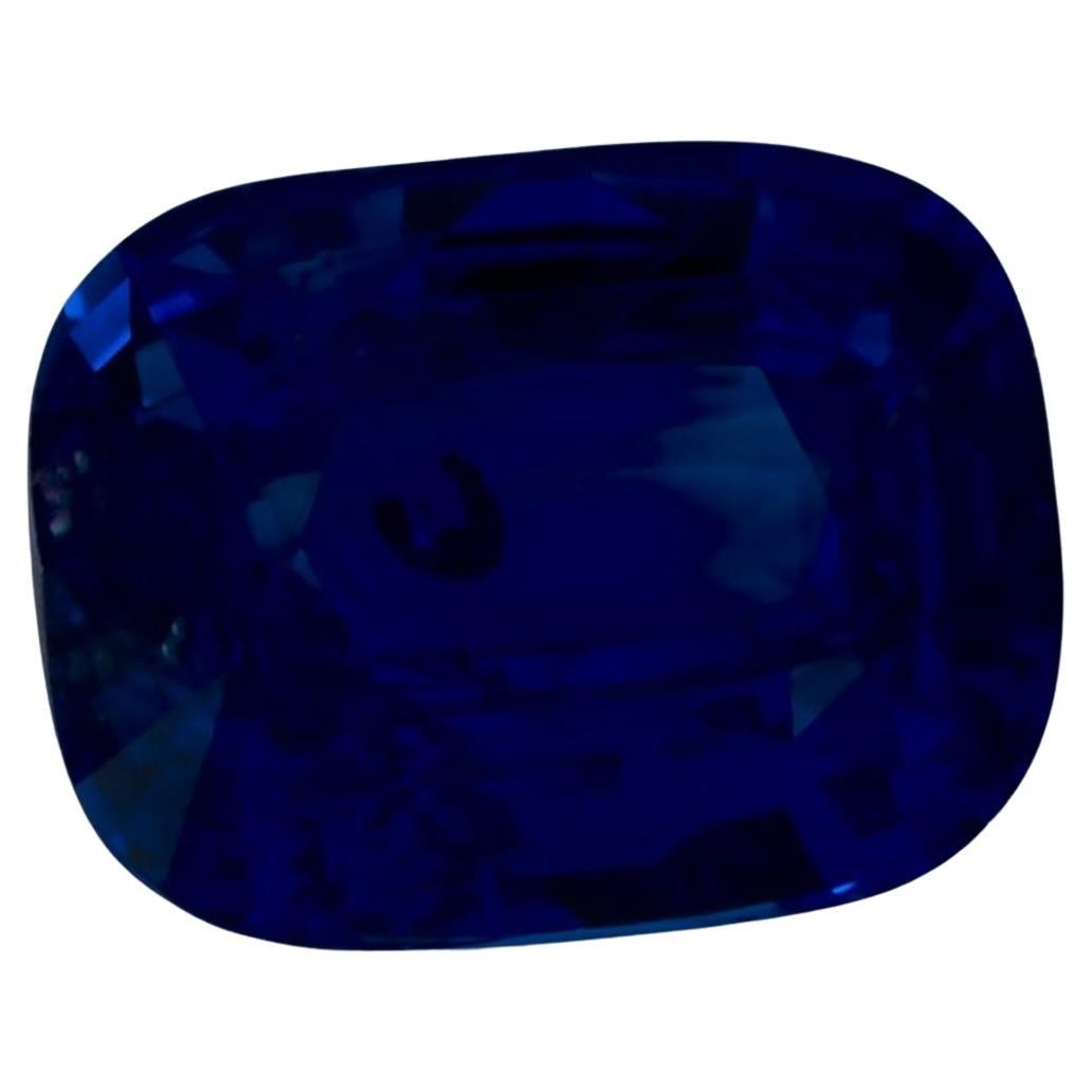 3.58 Ct Blue Sapphire Cushion Loose Gemstone