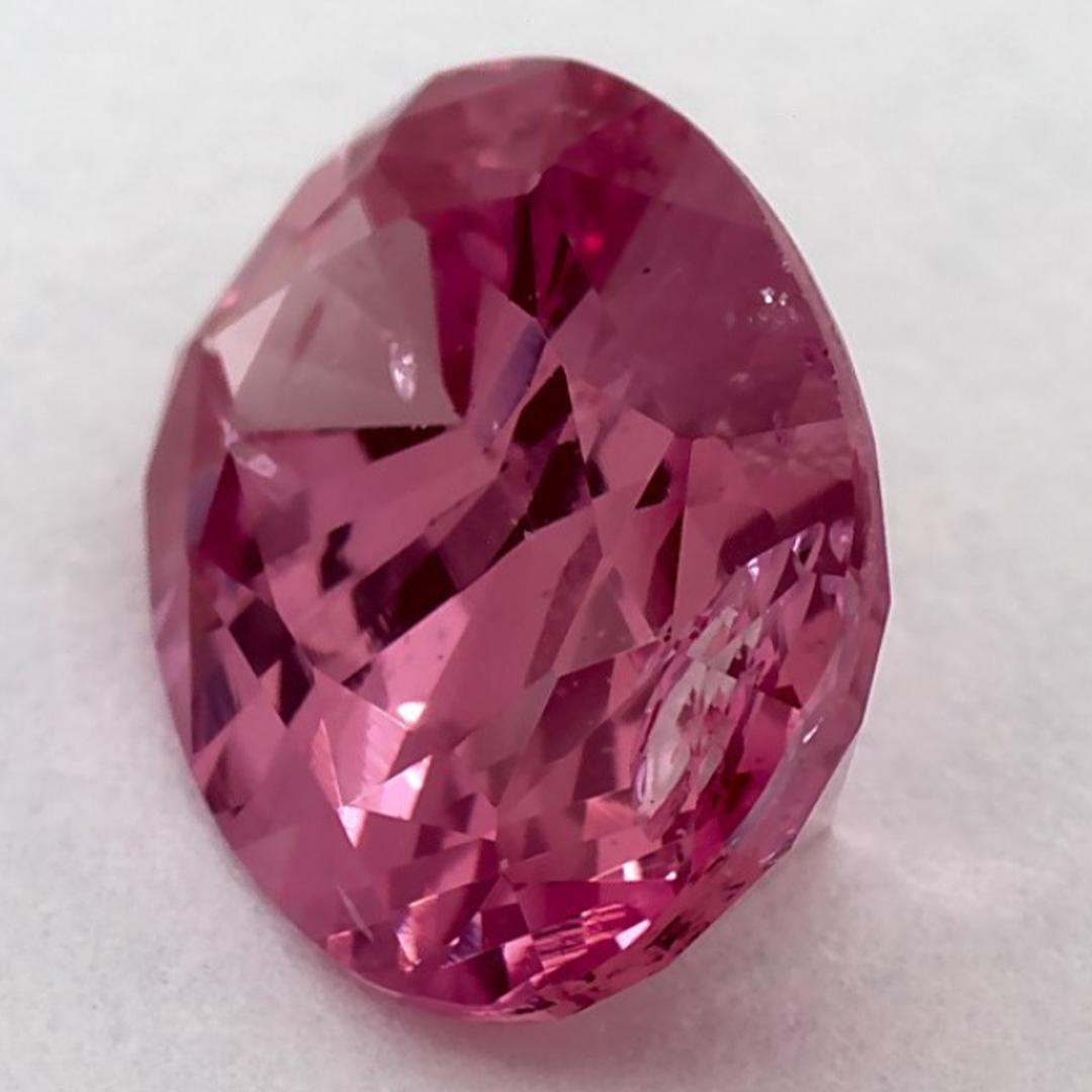Donna 3.58 carati di zaffiro rosa ovale sfuso in vendita