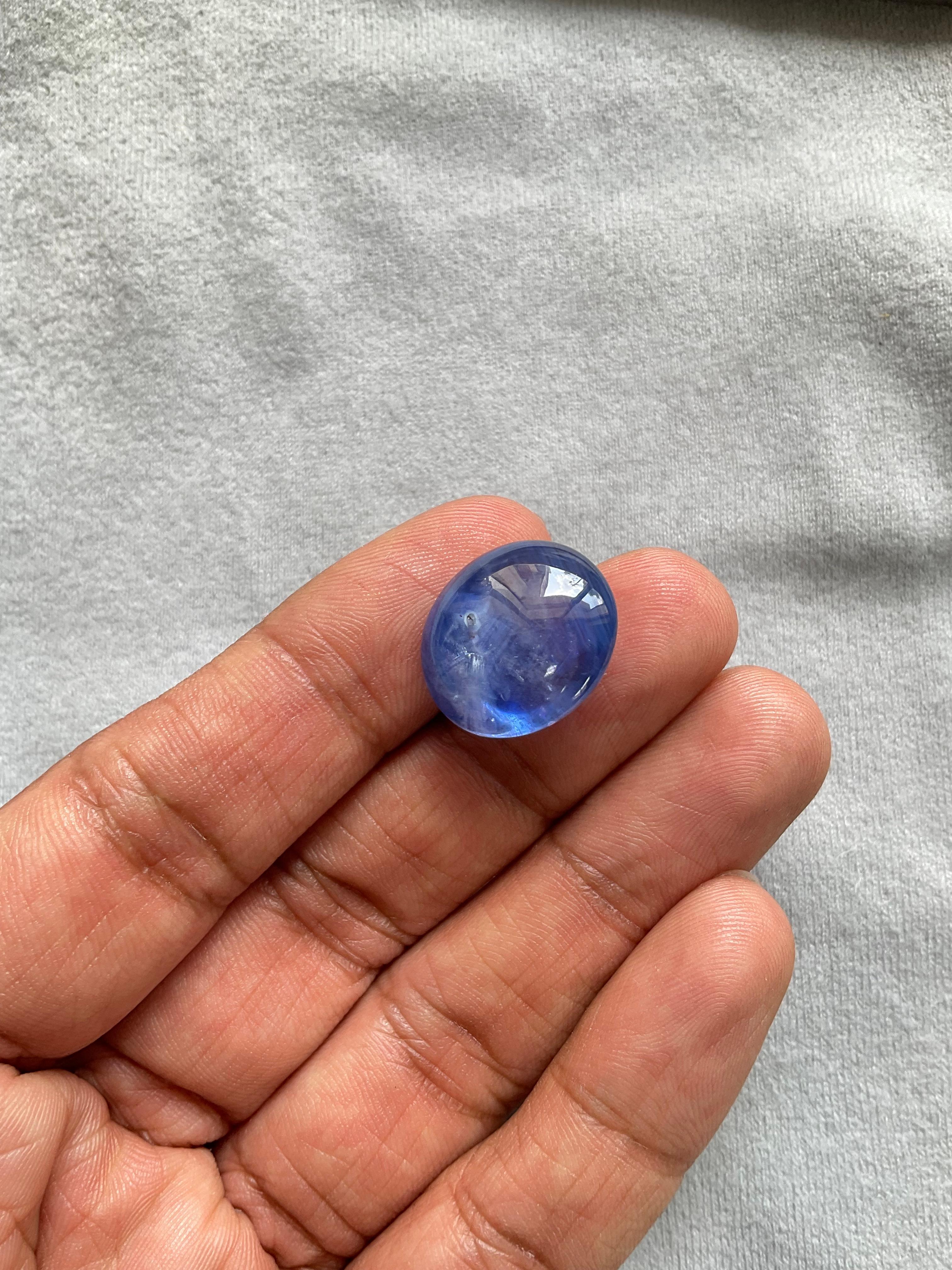 Saphir bleu de Ceylan 35,85 carats, sans chaleur, pour la haute joaillerie en vente 3