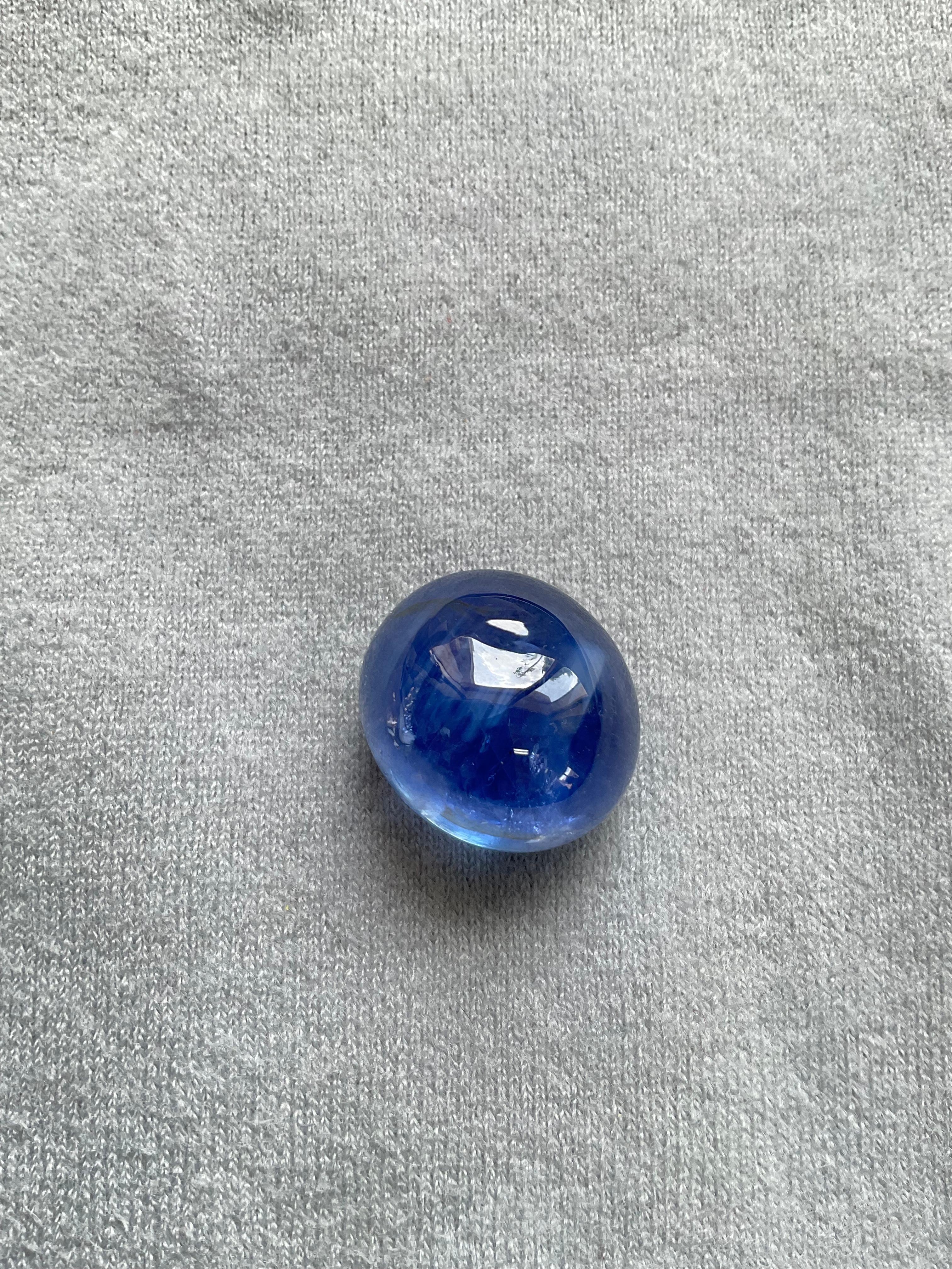 35.85 Carats Ceylon Blue sapphire No heat Cab For Fine Jewellery

Gemstone: Blue Sapphire No Heat
Type: Ceylon
Shape:  Round
Carat weight: 35.85

Ceylon Blue sapphires are highly sought-after for their exceptional color, clarity, and quality. These
