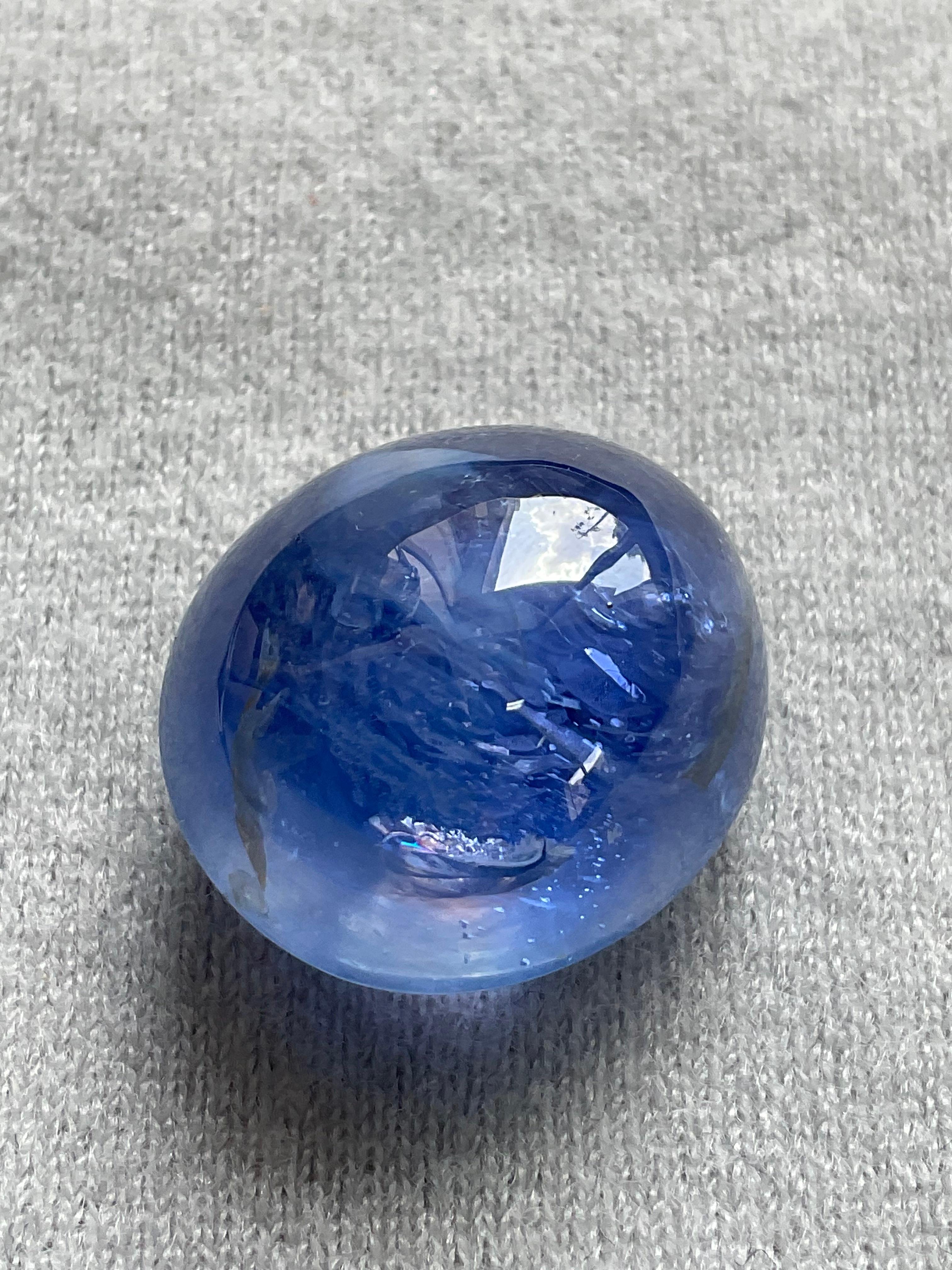 35.85 Carats Ceylon Blue Sapphire No Heat Cab for Fine Jewellery In New Condition For Sale In Jaipur, RJ