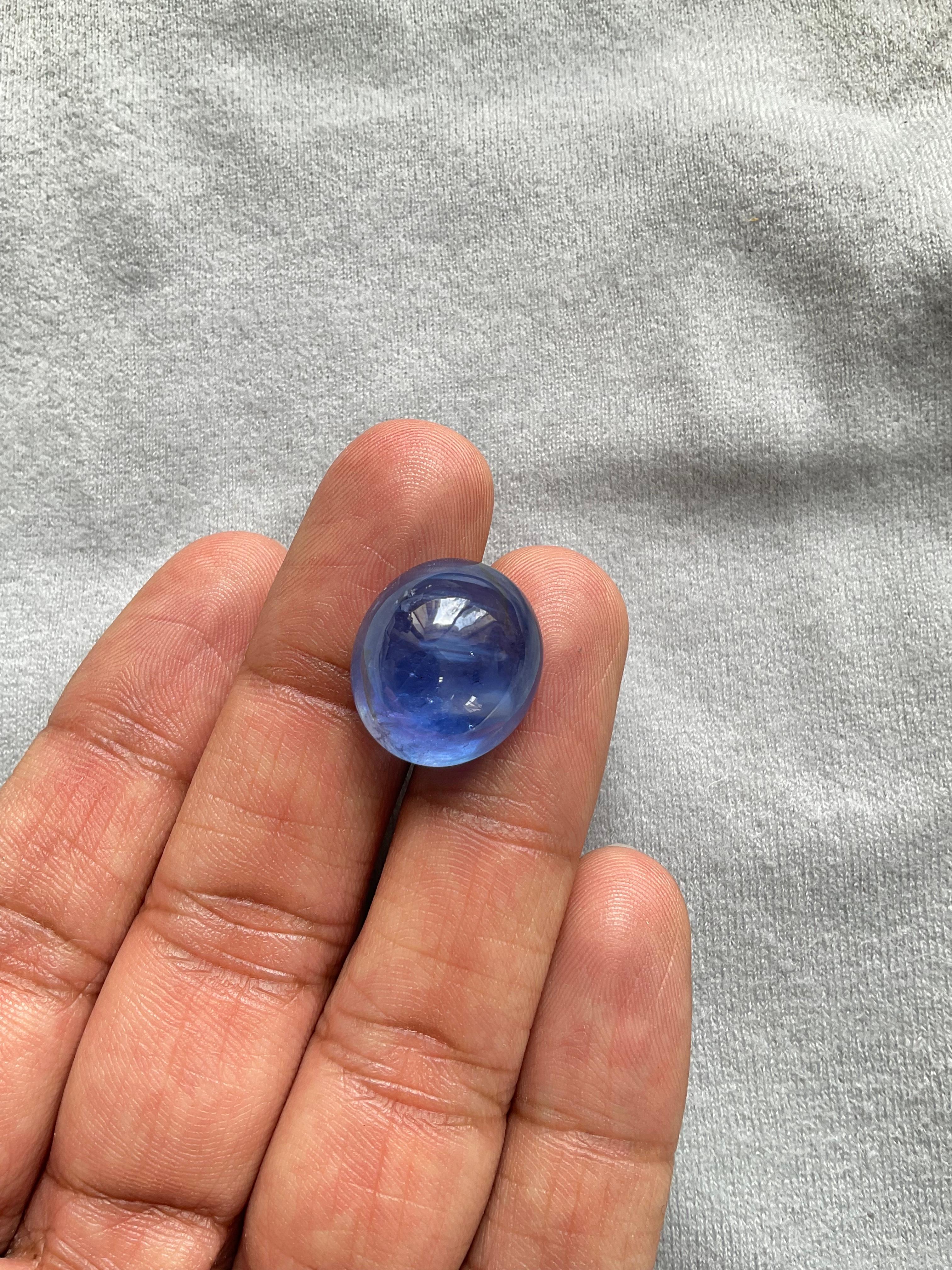 Saphir bleu de Ceylan 35,85 carats, sans chaleur, pour la haute joaillerie en vente 1