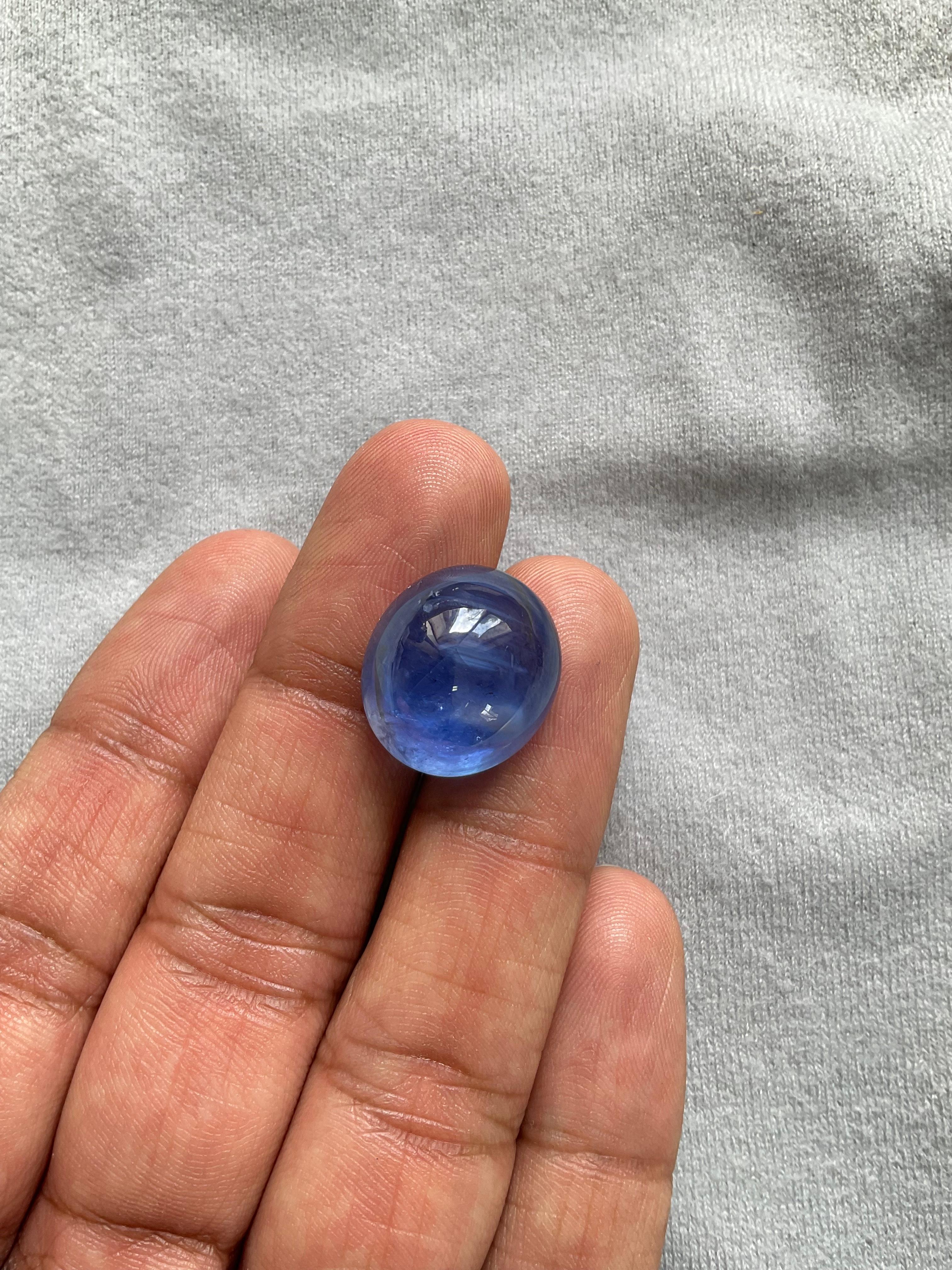 35.85 Carats Ceylon Blue Sapphire No Heat Cab for Fine Jewellery For Sale 2