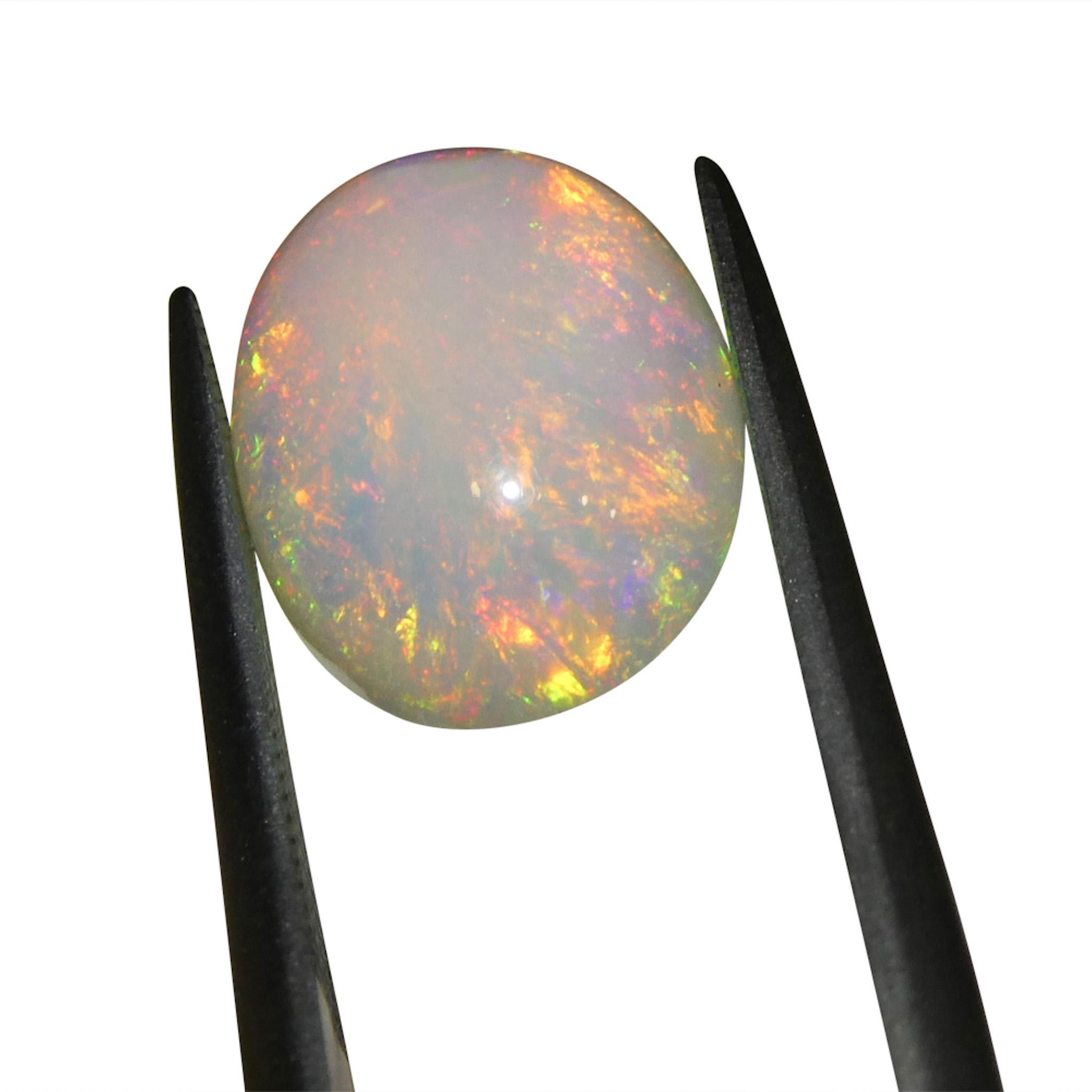 Ópalo Welo Blanco Cabujón Ovalado 3,58ct de Etiopía en Nuevo estado para la venta en Toronto, Ontario