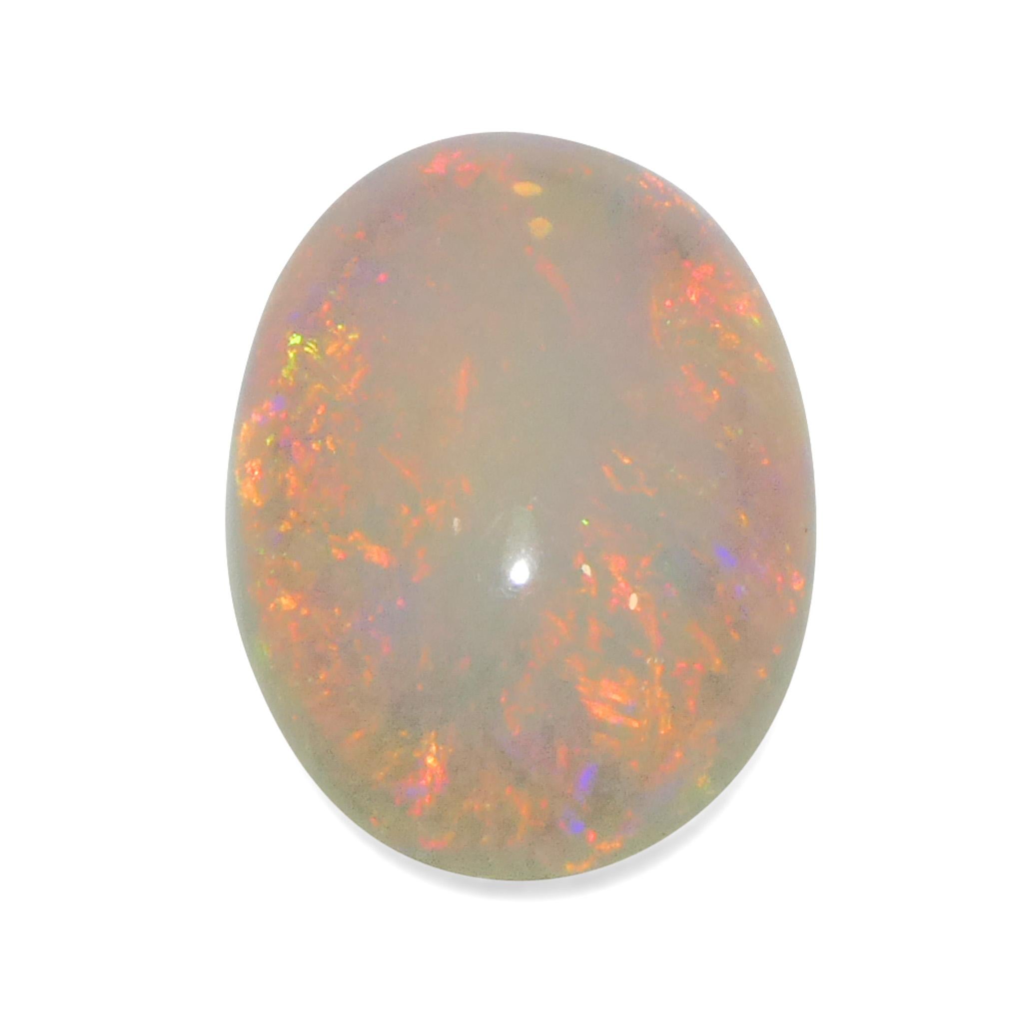 Femenino o masculino Ópalo Welo Blanco Cabujón Ovalado 3,58ct de Etiopía en venta