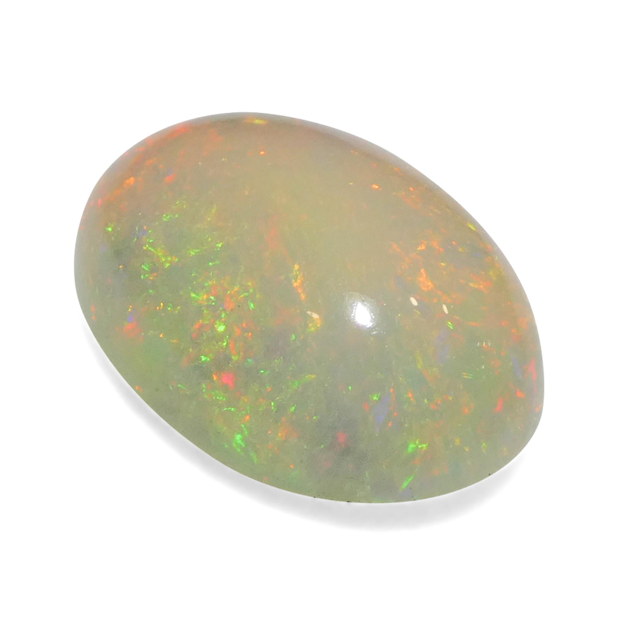 Ópalo Welo Blanco Cabujón Ovalado 3,58ct de Etiopía en venta 1