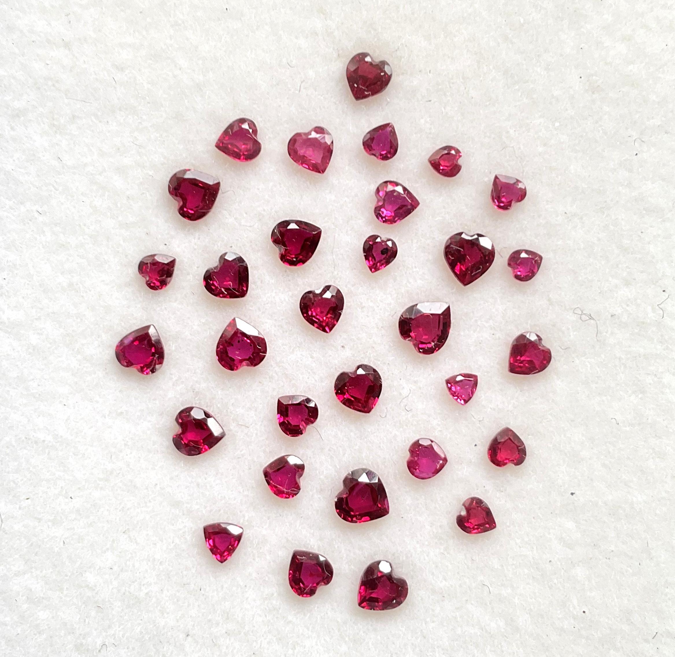 Women's or Men's 3.59 Carats Mozambique Ruby Top Quality Heart Cut stone No Heat Natural Gemstone For Sale
