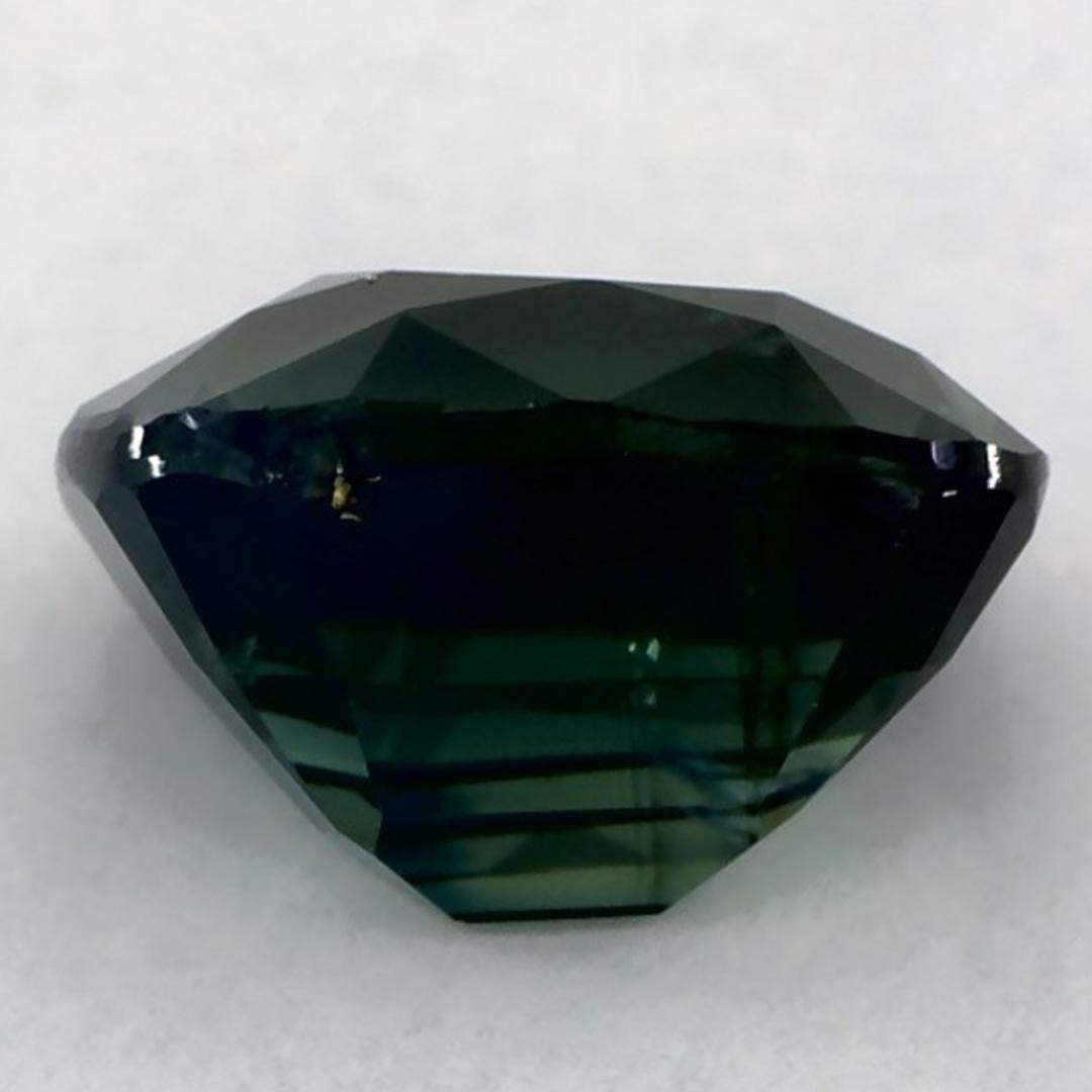 3.59 Ct Zaffiro Verde Cuscino Gemma Sfusa In condizioni Nuovo in vendita a Fort Lee, NJ
