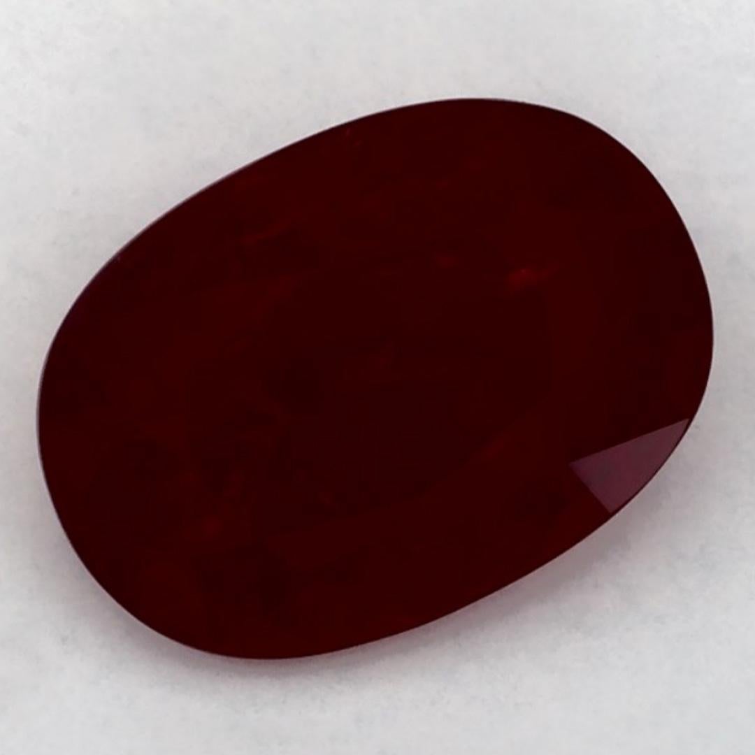 Oval Cut 3.59 Ct Ruby Oval Loose Gemstone For Sale