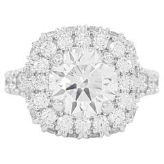 3.59 ct Total Weight Acclaim Round Ideal Cut Diamond Ring