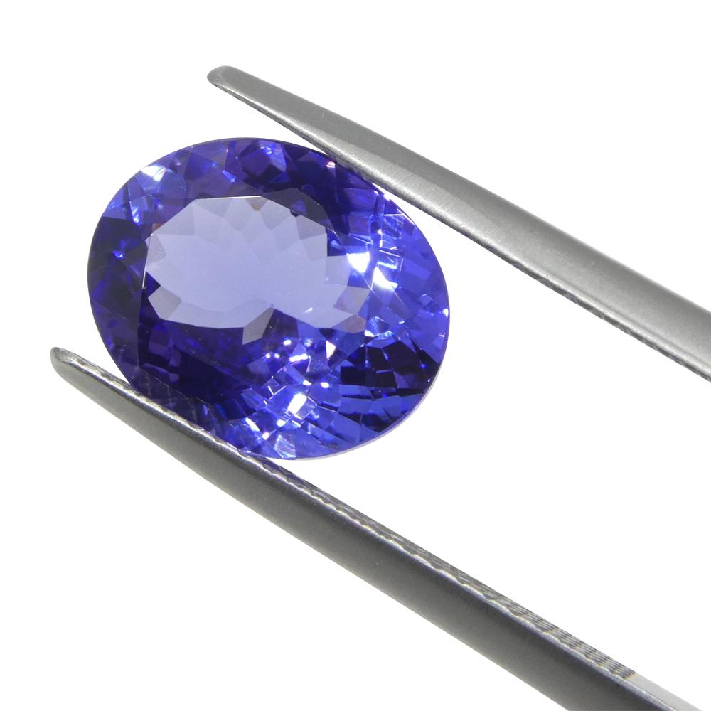 3.59ct Oval Violet Blue Tanzanite from Tanzania For Sale 7