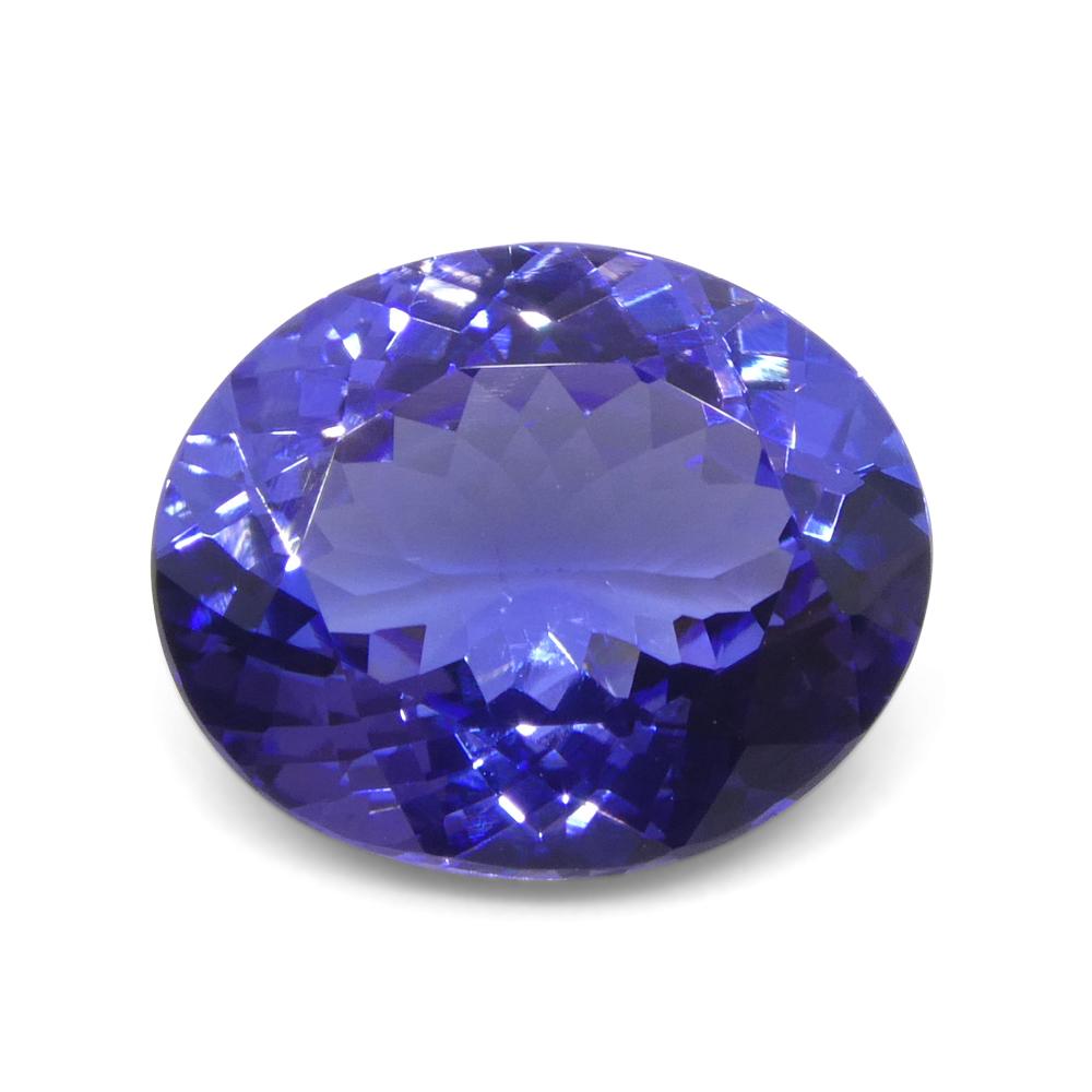 3.59ct Oval Violet Blue Tanzanite from Tanzania In New Condition For Sale In Toronto, Ontario