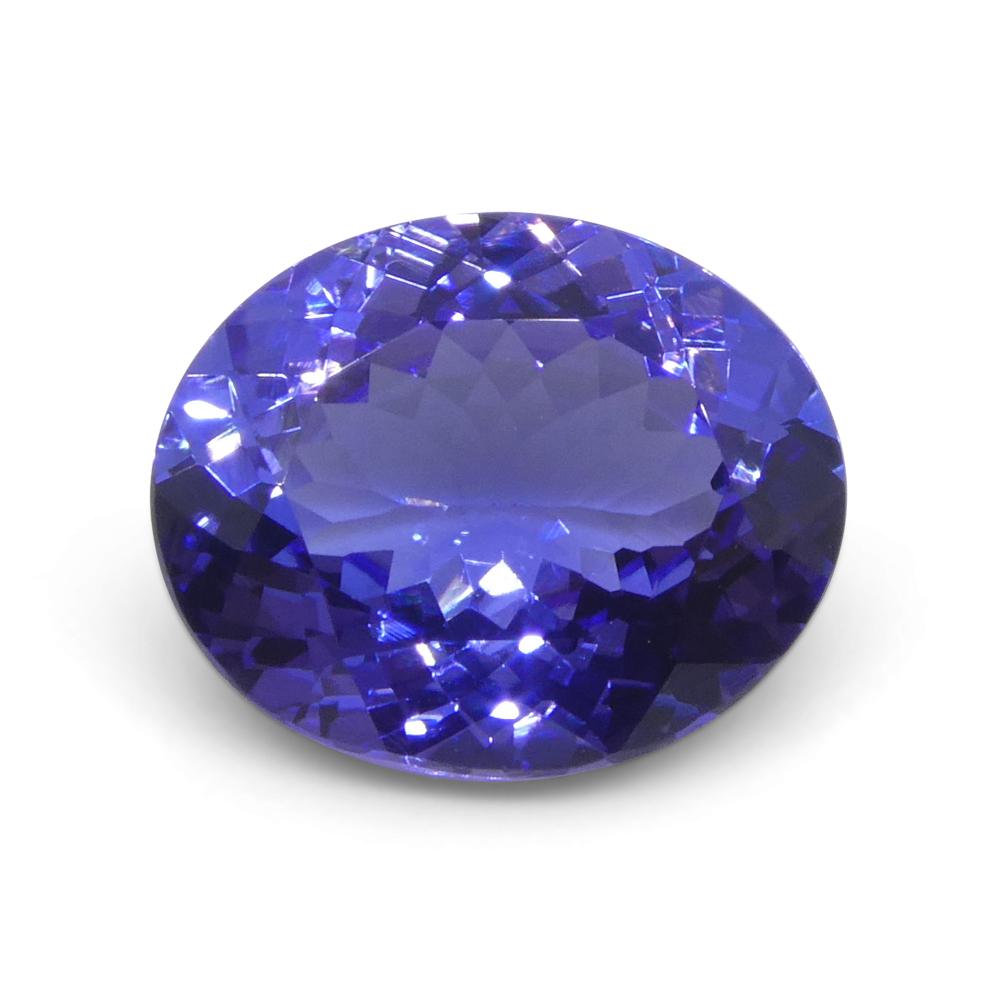 Women's or Men's 3.59ct Oval Violet Blue Tanzanite from Tanzania For Sale