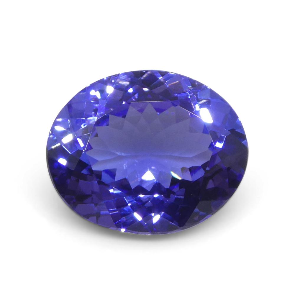 3.59ct Oval Violet Blue Tanzanite from Tanzania For Sale 1