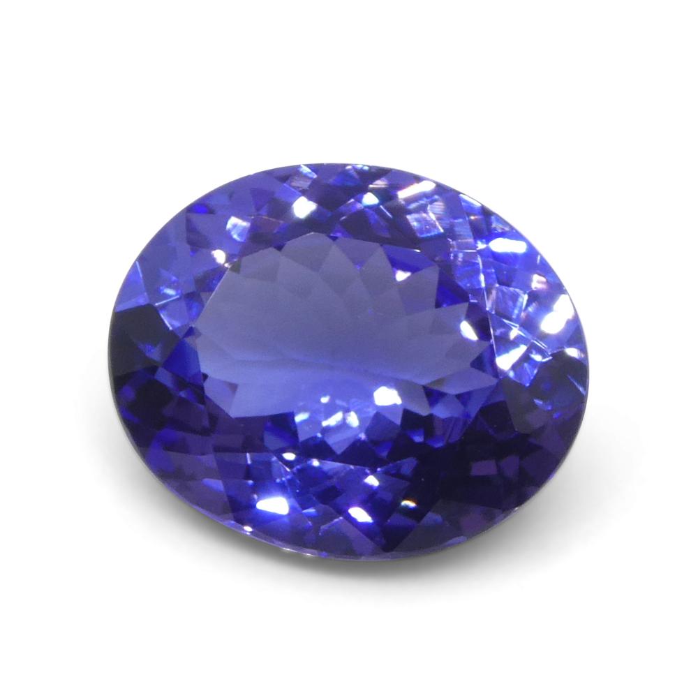 3.59ct Oval Violet Blue Tanzanite from Tanzania For Sale 3