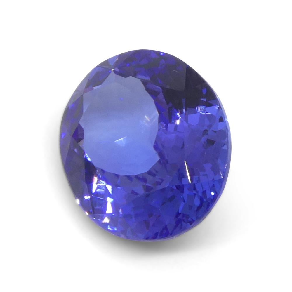 3.59ct Oval Violet Blue Tanzanite from Tanzania For Sale 3