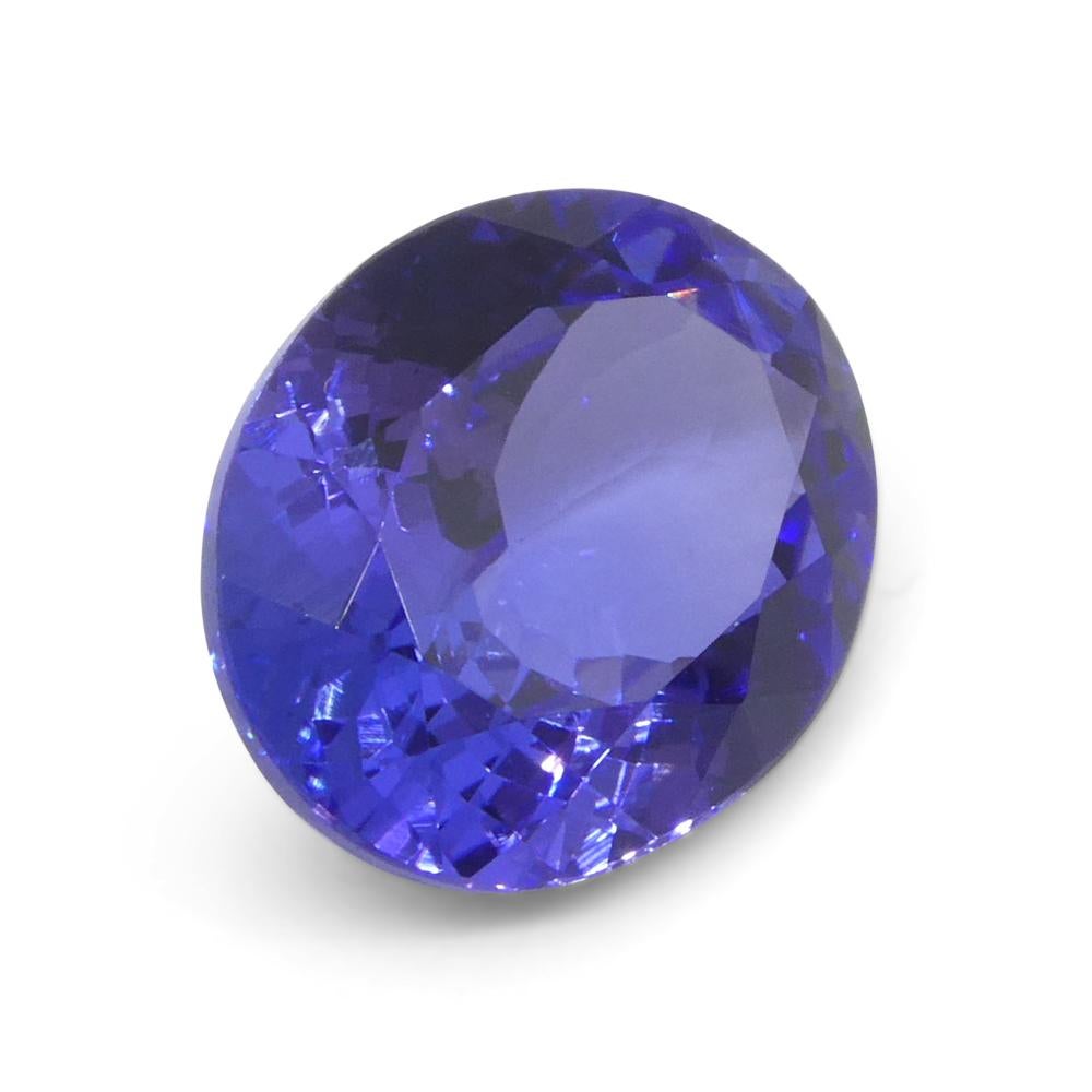 3.59ct Oval Violet Blue Tanzanite from Tanzania For Sale 4