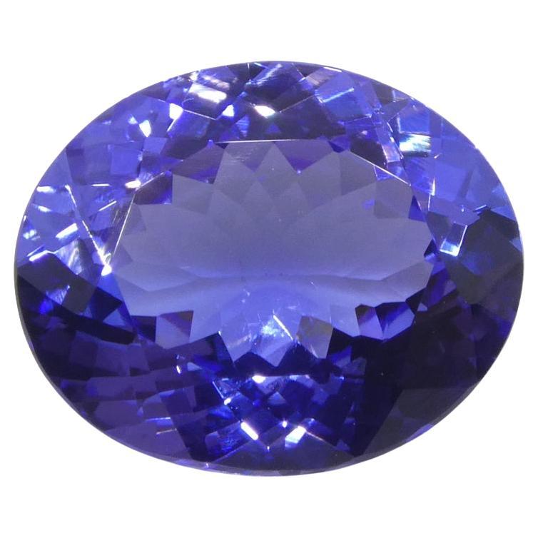 3.59ct Oval Violet Blue Tanzanite from Tanzania For Sale