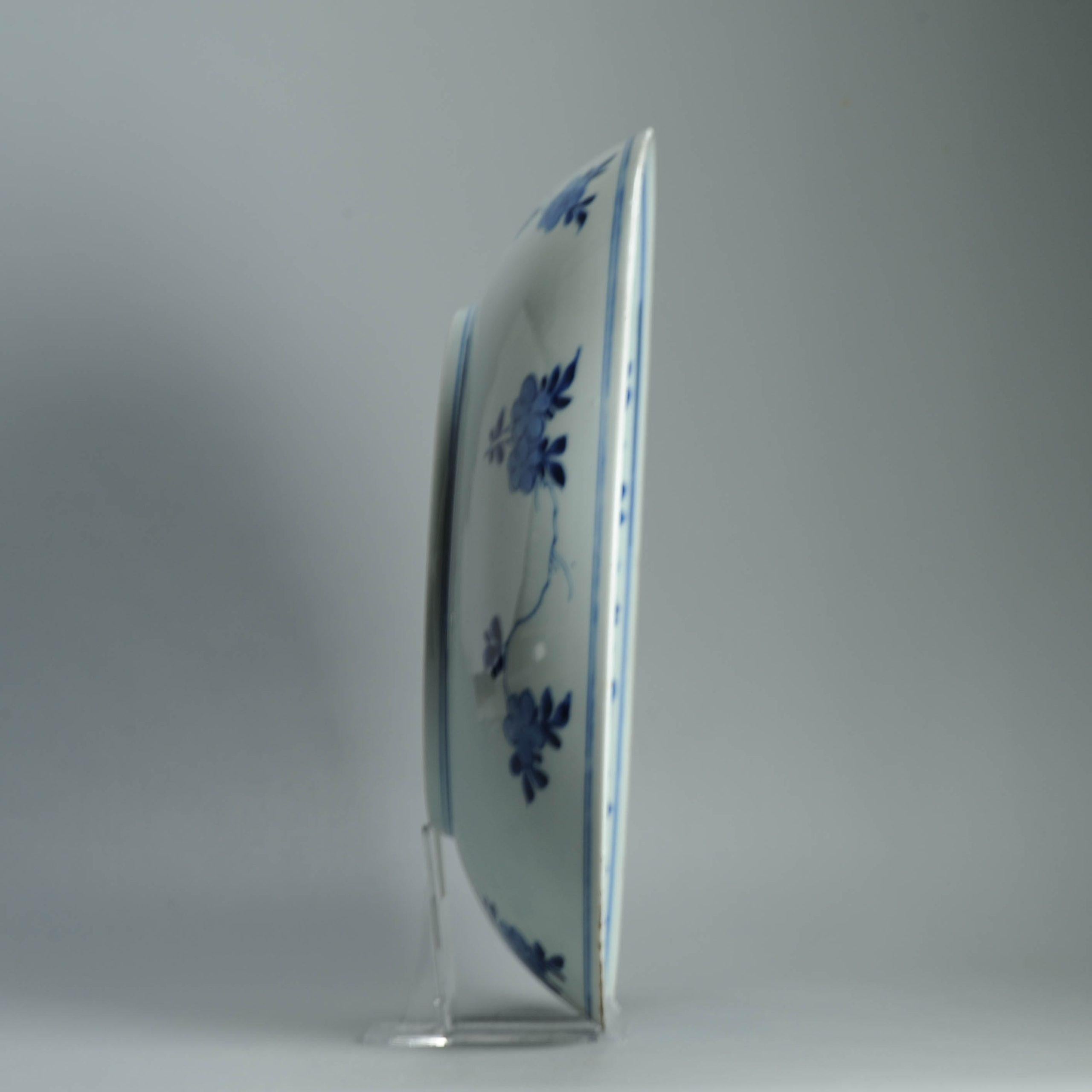 35CM Antike 18C Kangxi Periode Chinesisch Porzellan Blau Weiß Charger Marked im Angebot 5