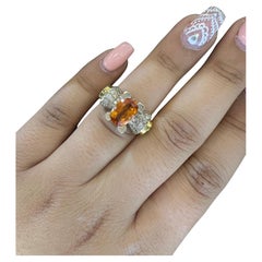 Used 3.5ct Natural Yellow Sapphire 18K Yellow Gold Ring