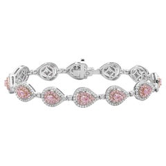 3.5ct Pink Diamond Pear Shape Bracelet